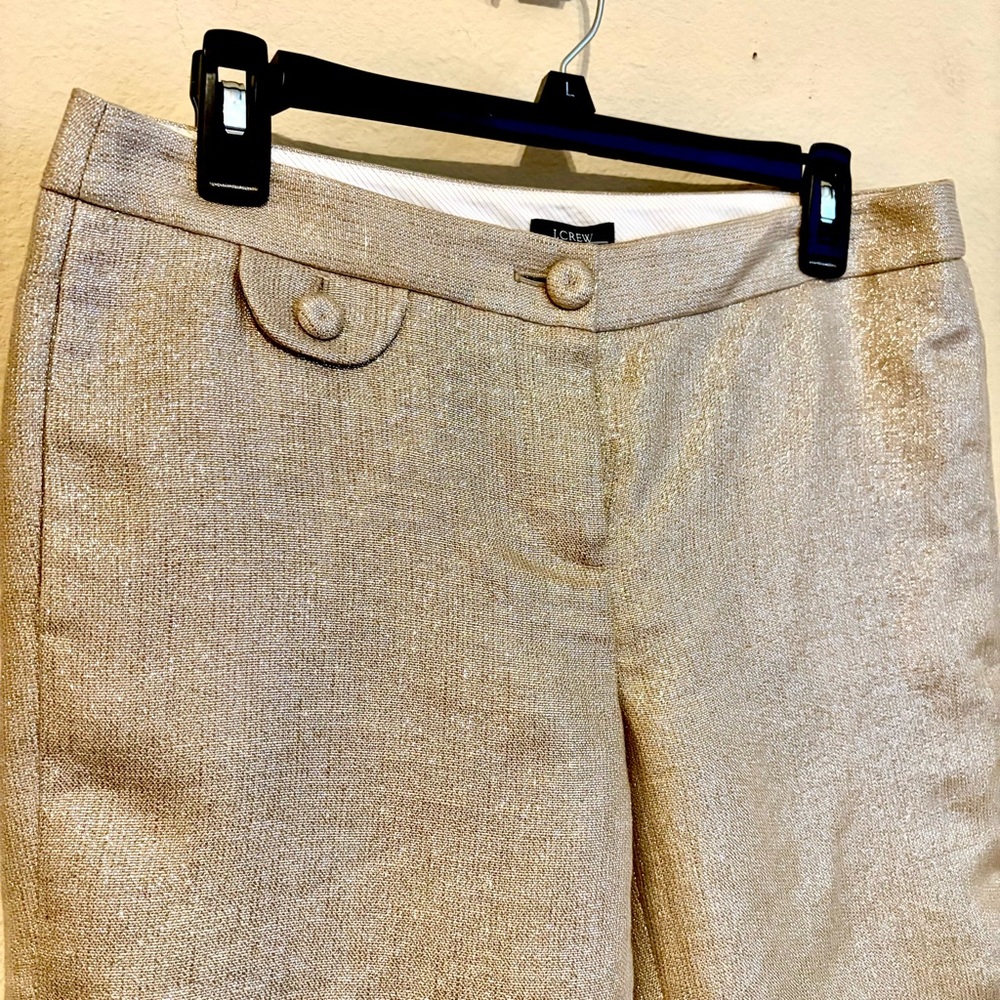 NWT J Crew City Fit Womens Dress Shorts Lined
Metallic Gold SZ 4 - Picture 2 of 5